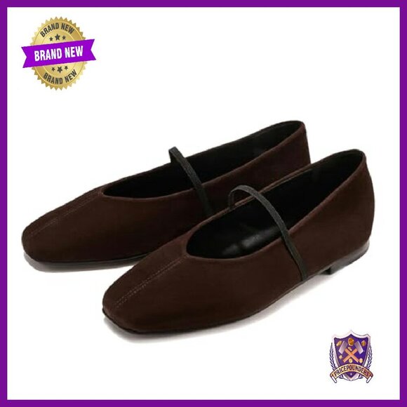 Women's Square Toe Mary Jane Ballet Flats Slip On Work Shoes Elastic Strap - Picture 2 of 8